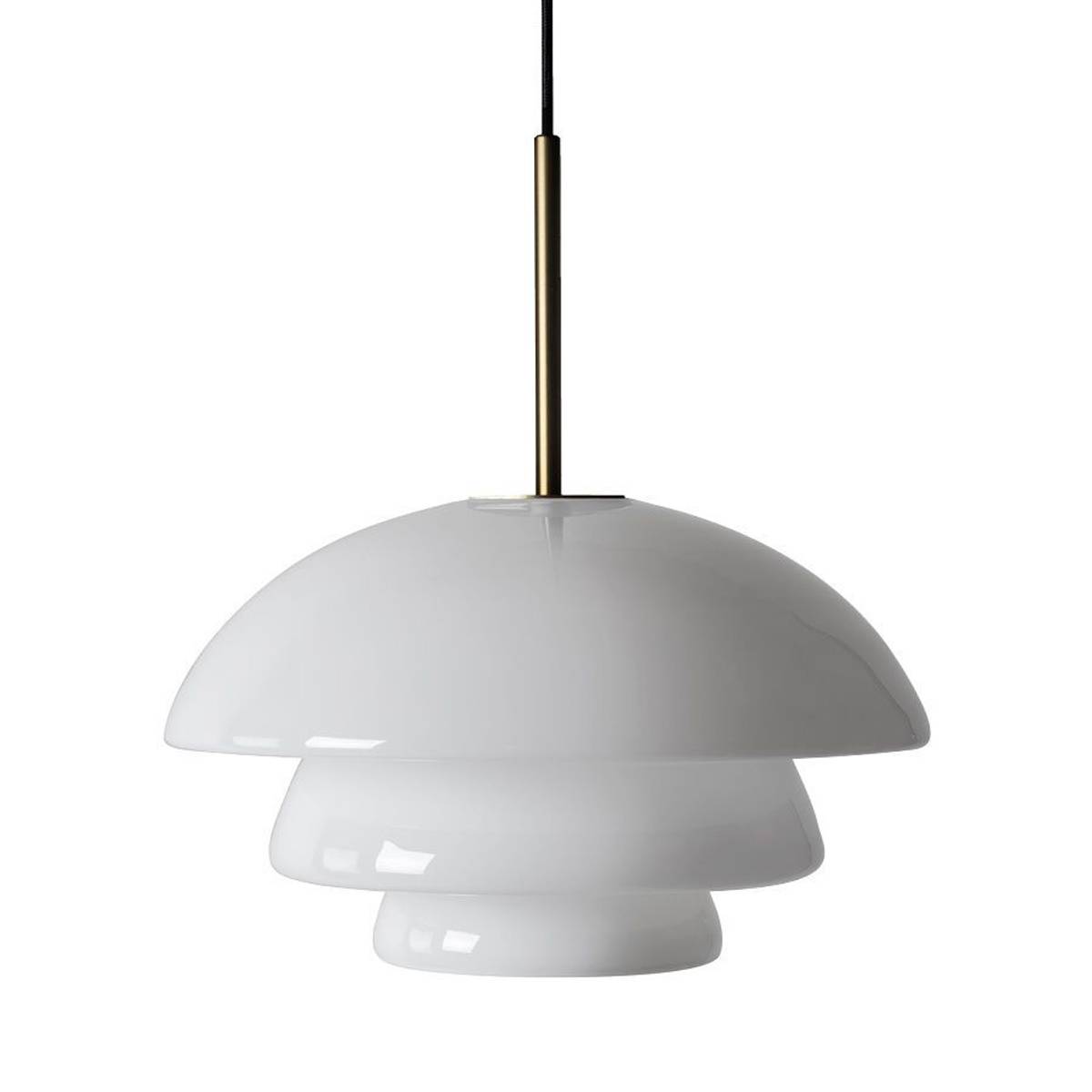 Hadeland Arkivlampe 4006, glossy white/messing