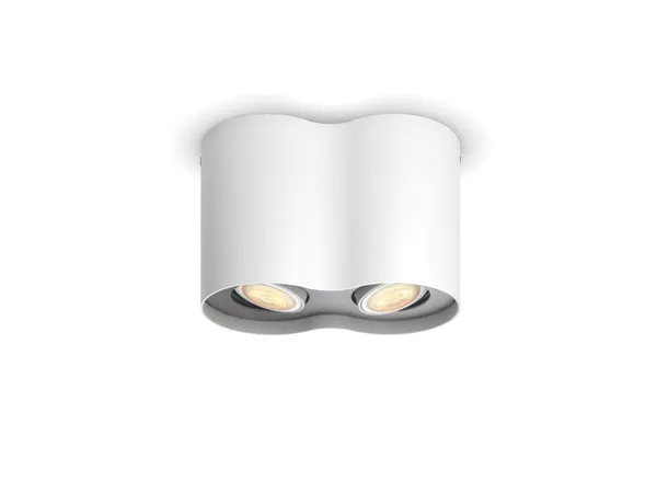 Hovedbilde Philips Hue Pillar Takspot Dobbel, Hvit (u/fjernkontroll)