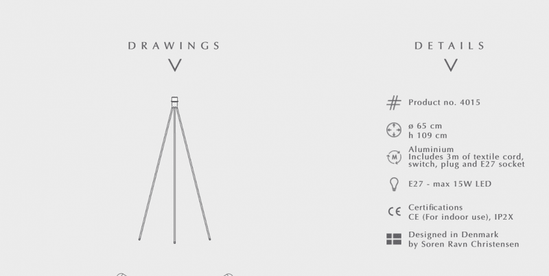 Umage Tripod Gulv, hvit