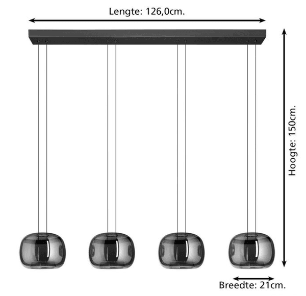Hovedbilde MS -Hortunas rekke, sort m/sort-transp glass