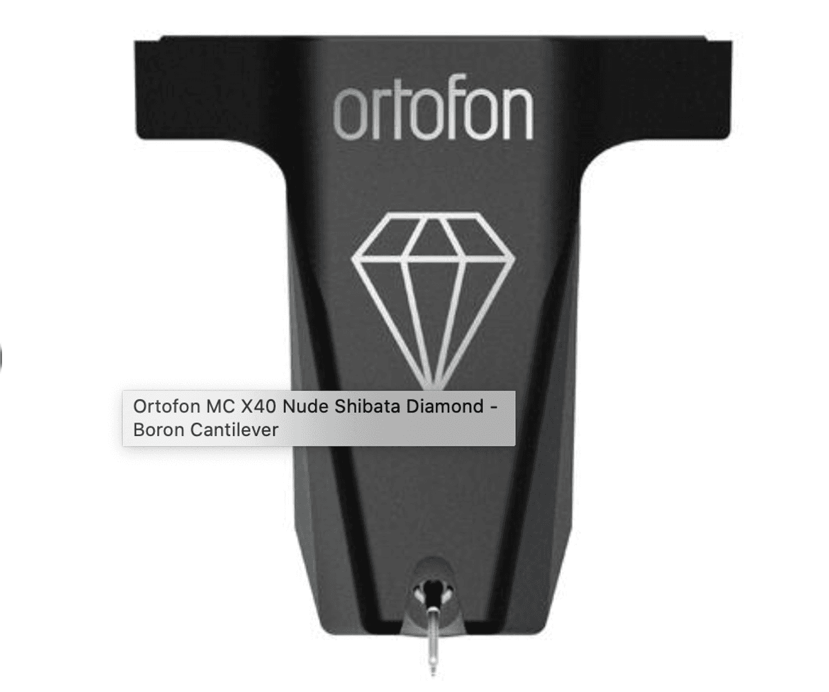 Ortofon MC MC X40 Nude Shibata Diamond - Boron Cantilever