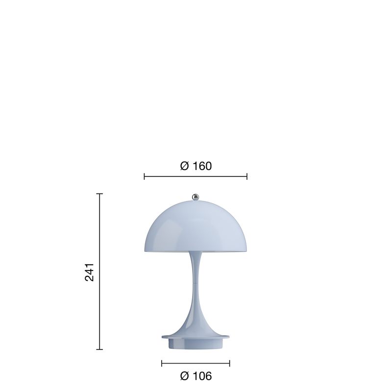 Louis Poulsen Panthella 160 Portable V3, Opal Pale Blue