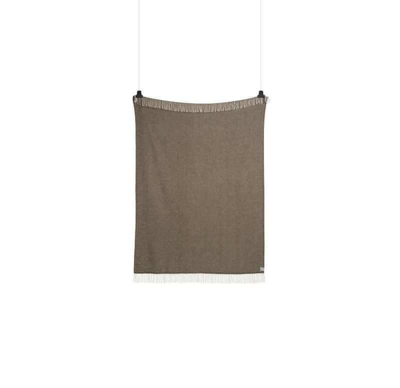 Røros Tweed Kattefot Pledd, Mose grønn