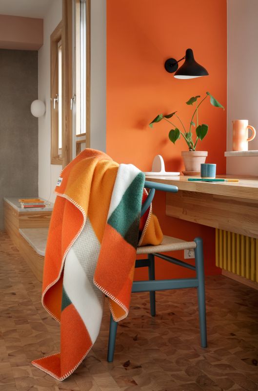 Røros Tweed Mikkel Pledd, Orange