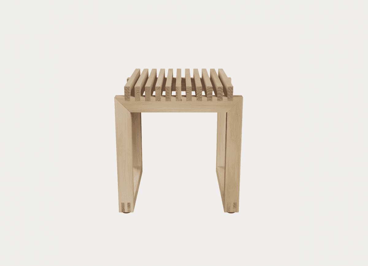 Fritz Hansen Cutter Stool, Eik