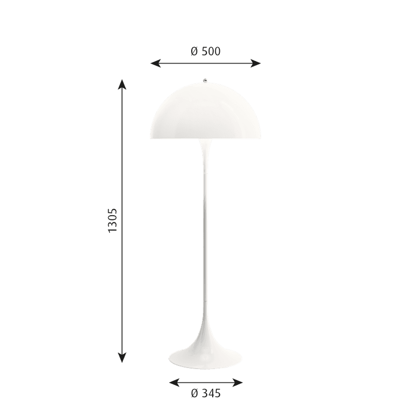 Louis Poulsen Panthella Gulvlampe, Hvit Opal