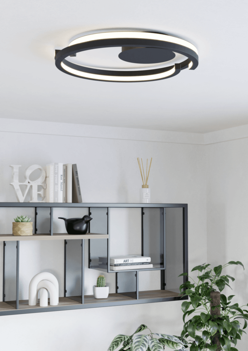 MS - Mezzomonte tak, sort LED